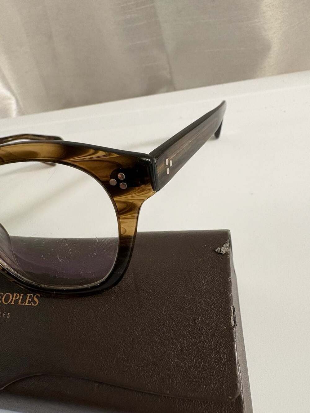 Oliver Peoples Boudreau L.A. 48-22 Tortoise Eyeglasses - Picture 2 of 9